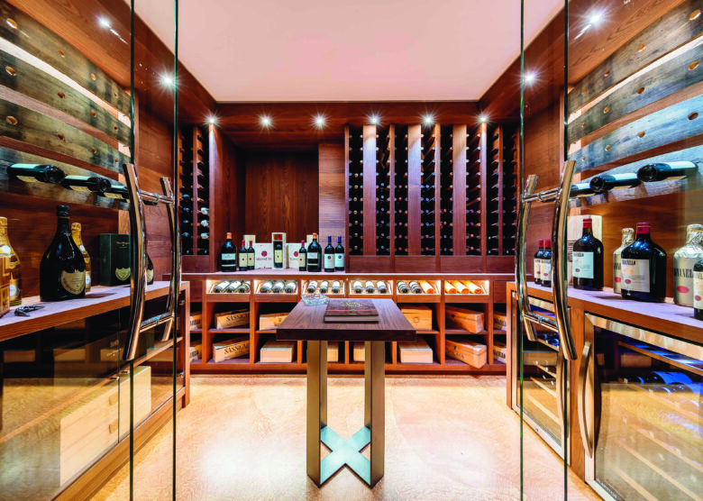 Chalet la Perle wine cellar
