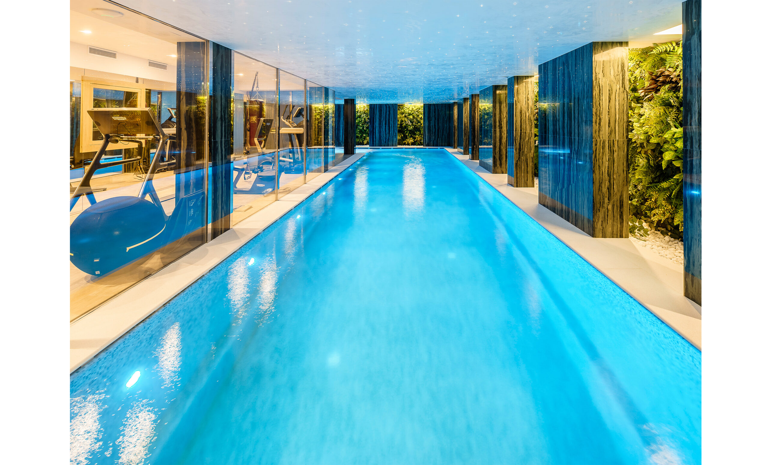 9 – Fitness and wellness area. Chalet Dolce Vita indoor swimming pool