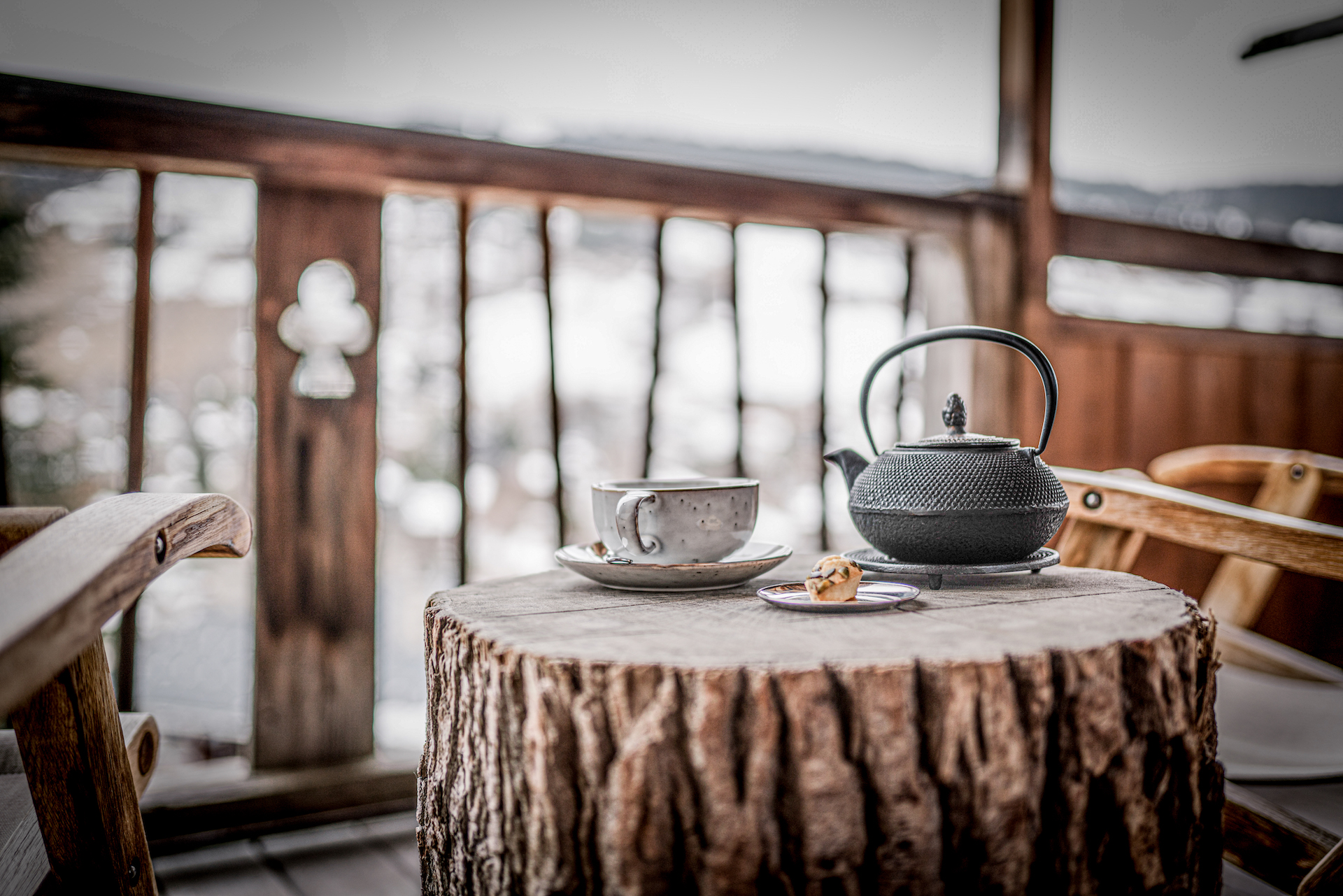 Outdoor dining at Zannier le Chalet in Megève