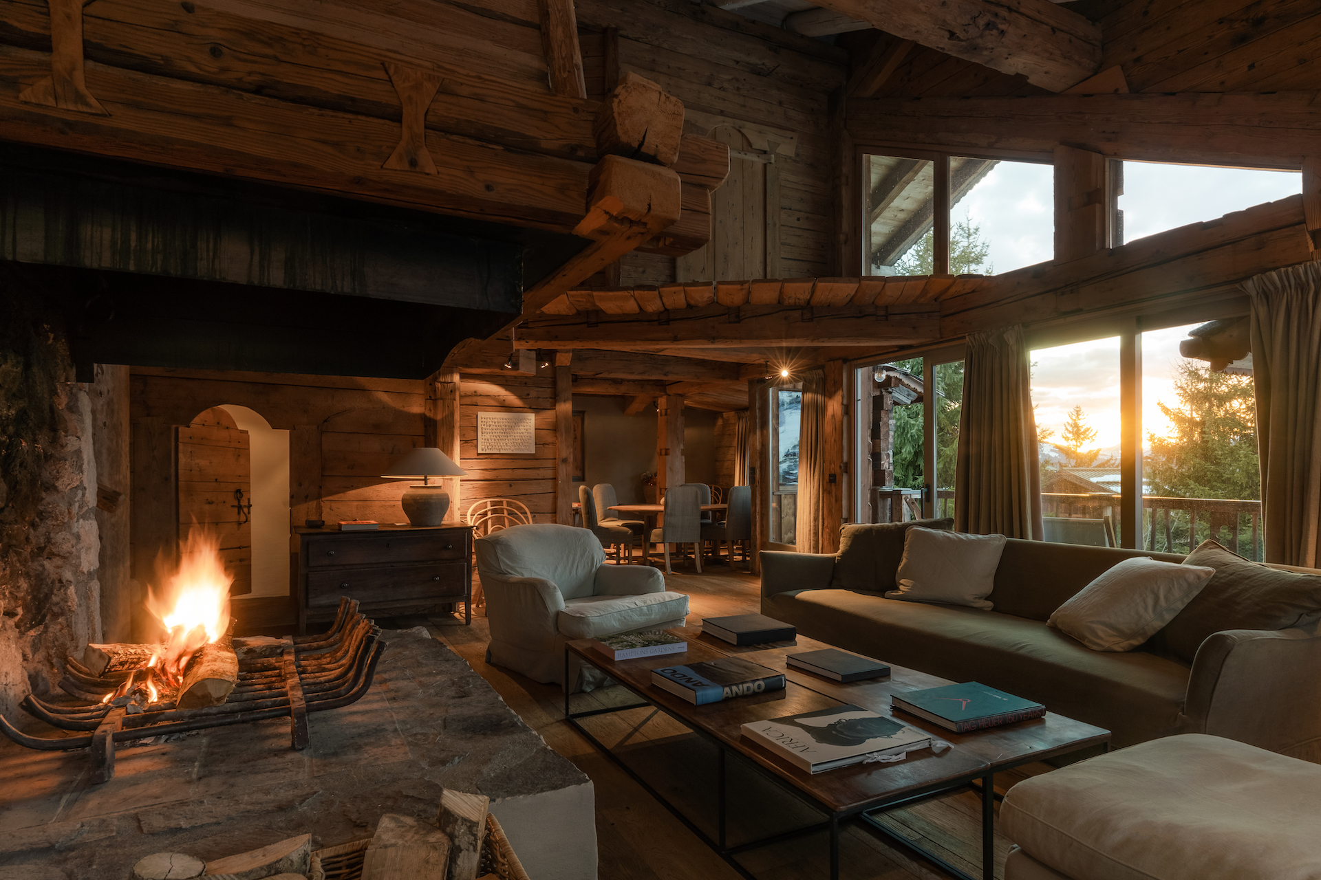 Lounge space at Zannier Le Chalet in Megève