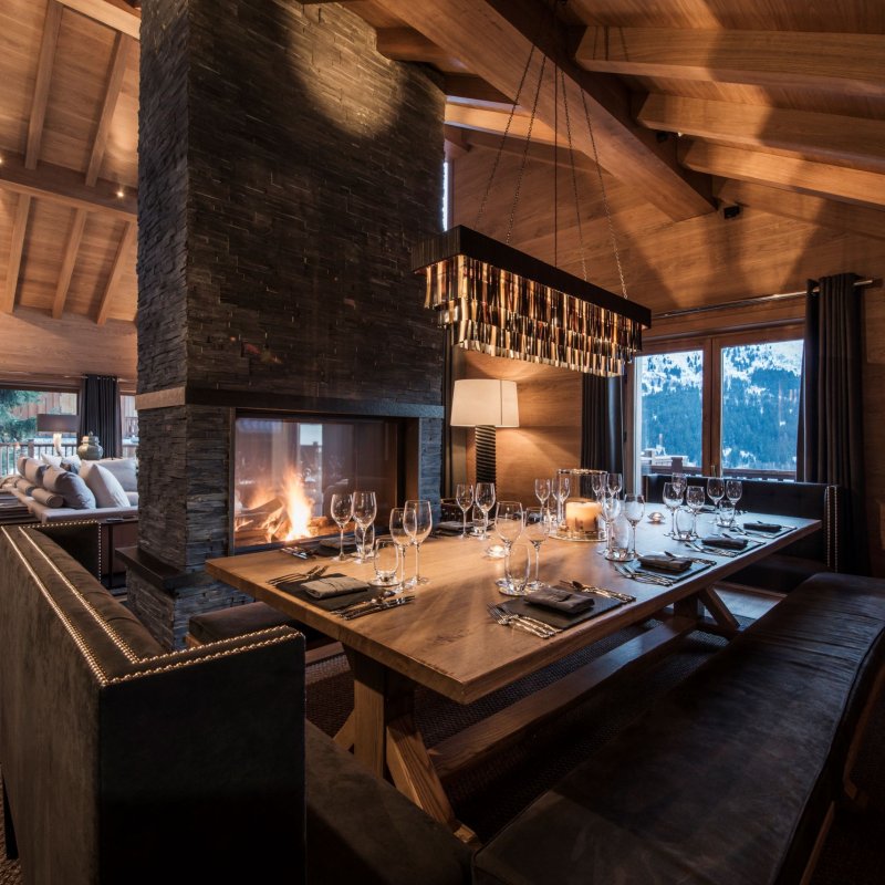 Chalet Le Grenier Meribel Living Area Dining